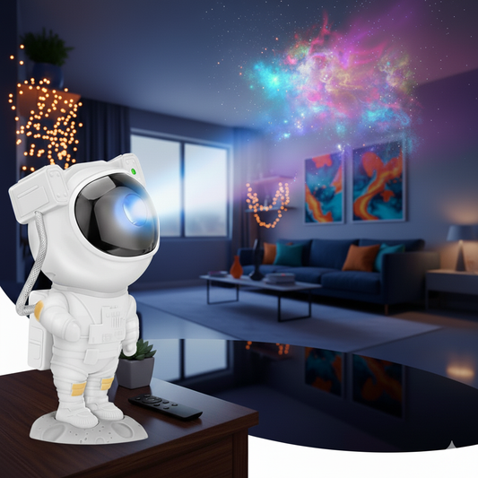 Astronaut Galaxy Projector - 360 Magnetic Head Rotation, Remote Control