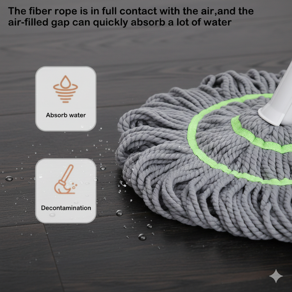Self-twisting Water Rotating Mop