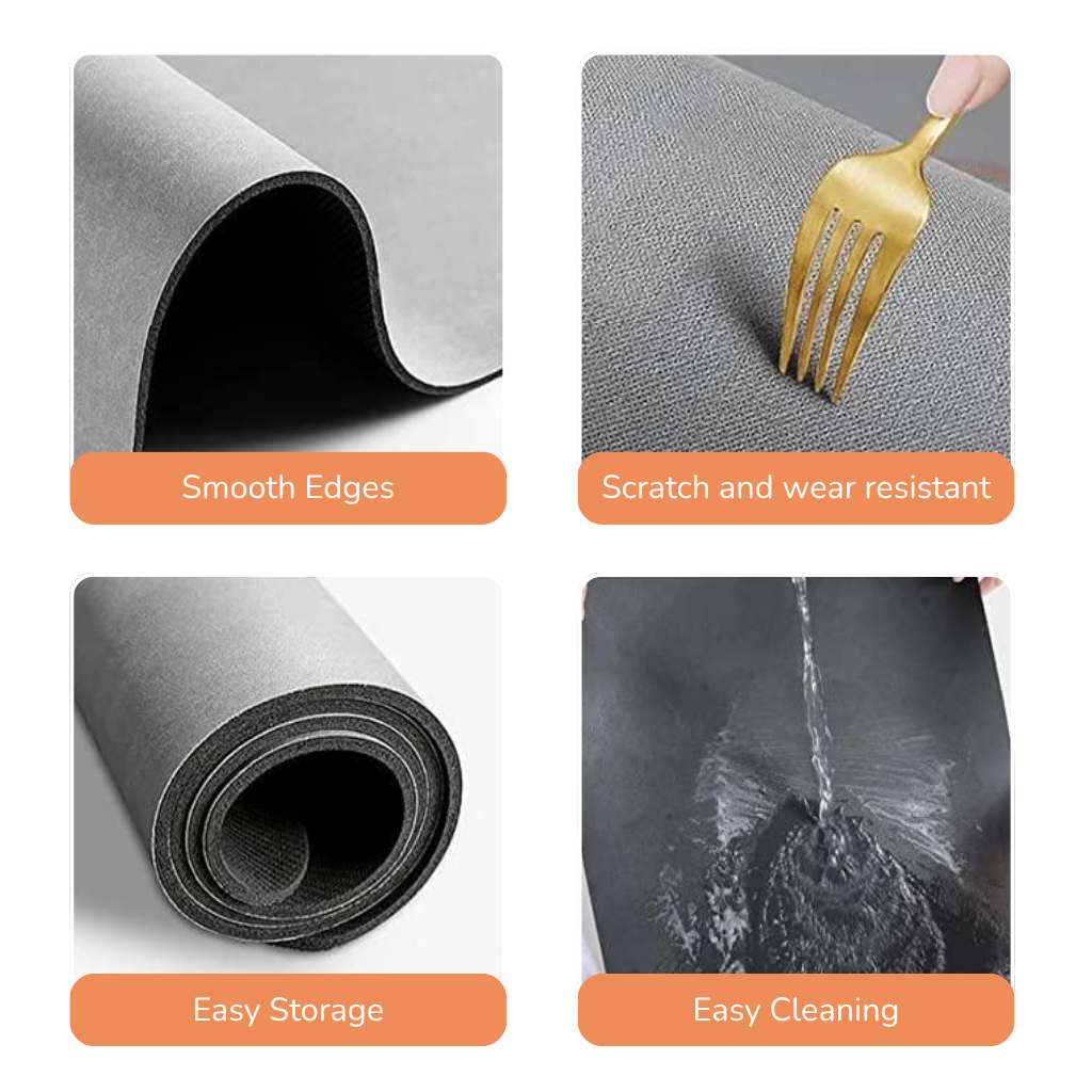 AquaMat™ Ultra Absorbent Dish Drying Mat